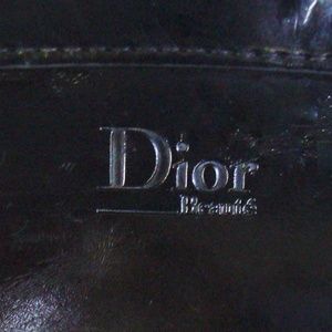 Dior Black Patent Cosmetic Bag Clutch